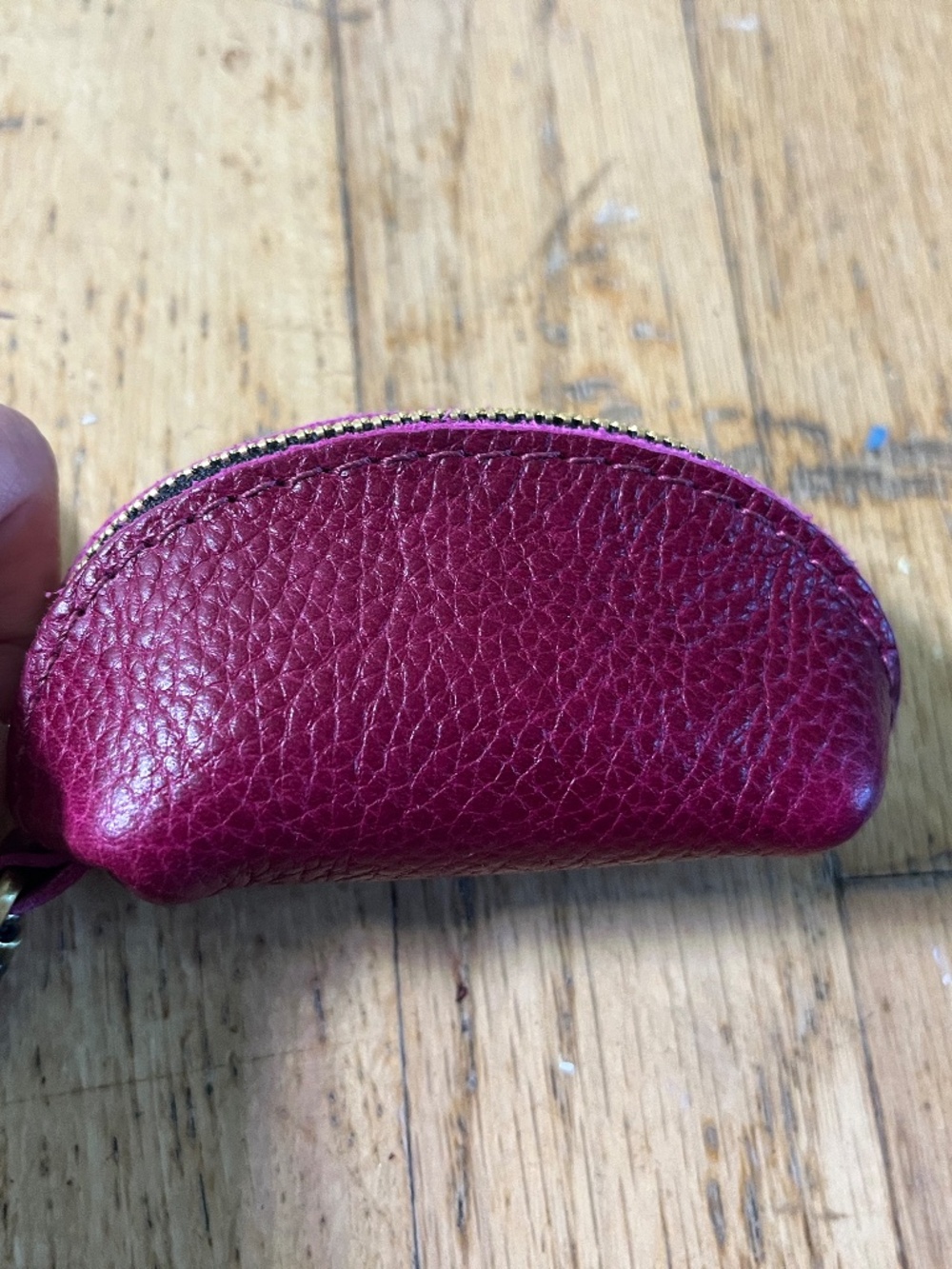 Portland Leather Taco Keychain in Orchid